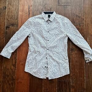 Men's H&M dress shirt in white and black, New WOT